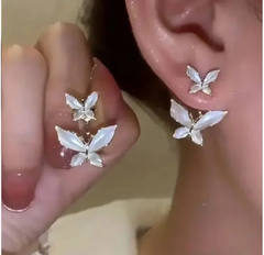 Double butterfly earring studs (Code:- ER-KO-7 , US-A176 , CC130)