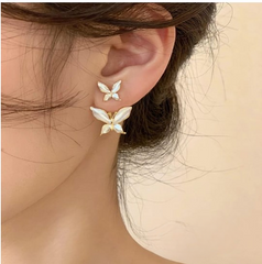 Double butterfly earring studs (Code:- ER-KO-7 , US-A176 , CC130)
